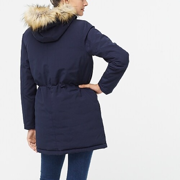 NWT J.Crew Factory Faux Fur Trim Winter Parka - Picture 4 of 4